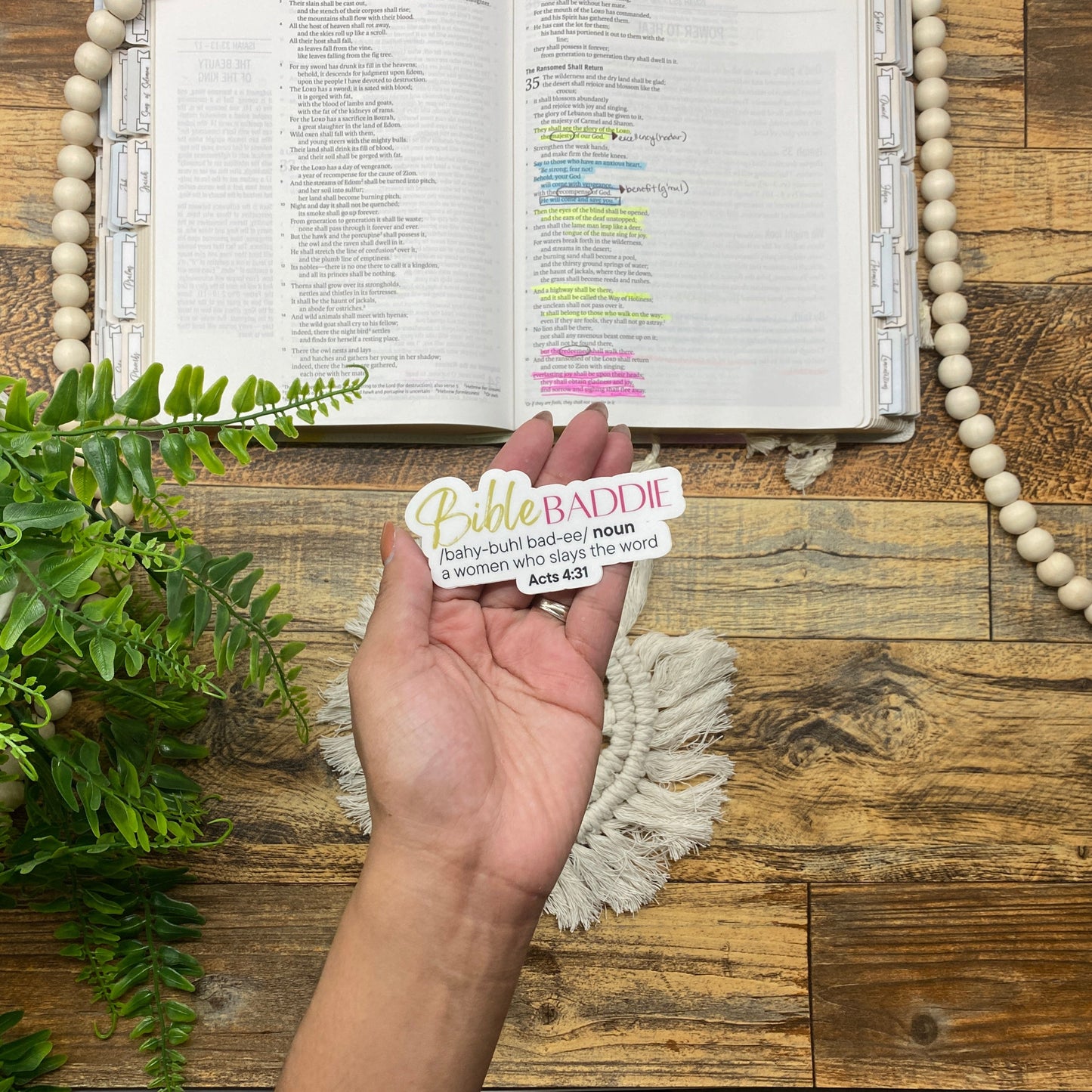 Bible Baddie Waterproof Vinyl Sticker
