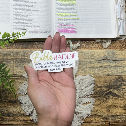 Bible Baddie Waterproof Vinyl Sticker